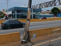 Cierre del túnel de Las Américas por tres horas: retiran poste dañado